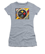 Pittsburgh Steelers Football - Women's T-Shirt (Athletic Fit) Women's T-Shirt (Athletic Fit) Pixels Heather Small 