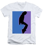 Pop King Music Tee Shirt - Men's V-Neck T-Shirt Men's V-Neck T-Shirt Pixels White Small 