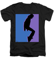 Pop King Music Tee Shirt - Men's V-Neck T-Shirt Men's V-Neck T-Shirt Pixels Black Small 