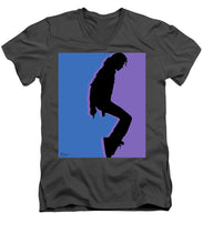 Pop King Music Tee Shirt - Men's V-Neck T-Shirt Men's V-Neck T-Shirt Pixels Charcoal Small 