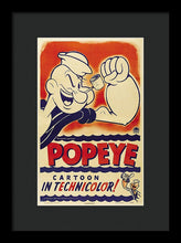 Popeye Technicolor - Framed Print