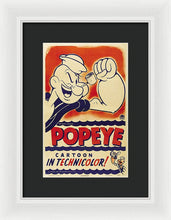 Popeye Technicolor - Framed Print