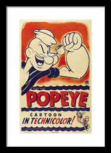 Popeye Technicolor - Framed Print