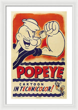 Popeye Technicolor - Framed Print