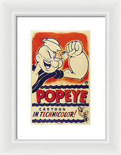Popeye Technicolor - Framed Print