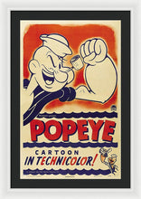 Popeye Technicolor - Framed Print