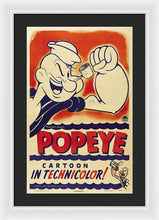 Popeye Technicolor - Framed Print