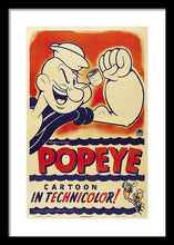 Popeye Technicolor - Framed Print