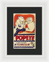 Popeye Technicolor - Framed Print