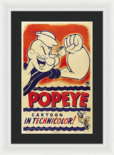 Popeye Technicolor - Framed Print