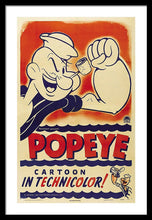 Popeye Technicolor - Framed Print