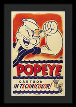 Popeye Technicolor - Framed Print