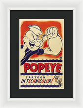 Popeye Technicolor - Framed Print