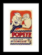 Popeye Technicolor - Framed Print