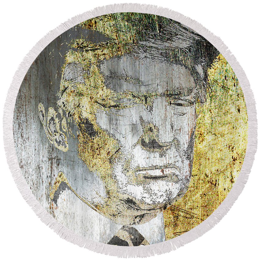 President Donald Trump  - Round Beach Towel