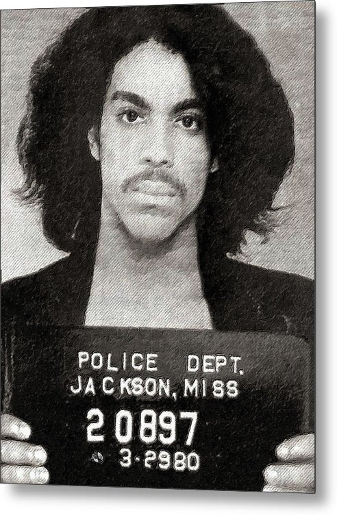 Prince Mug Shot Acrylic - Metal Print