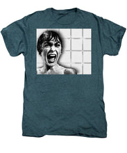 Psycho By Alfred Hitchcock, With Janet Leigh Shower Scene H Black And White - Men's Premium T-Shirt