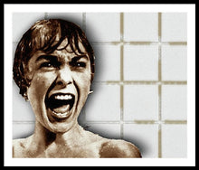 Psycho By Alfred Hitchcock, With Janet Leigh Shower Scene H Color - Framed Print