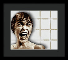 Psycho By Alfred Hitchcock, With Janet Leigh Shower Scene H Color - Framed Print