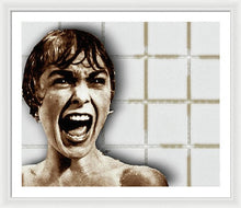 Psycho By Alfred Hitchcock, With Janet Leigh Shower Scene H Color - Framed Print