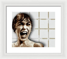 Psycho By Alfred Hitchcock, With Janet Leigh Shower Scene H Color - Framed Print