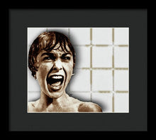 Psycho By Alfred Hitchcock, With Janet Leigh Shower Scene H Color - Framed Print