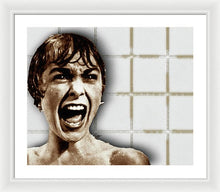 Psycho By Alfred Hitchcock, With Janet Leigh Shower Scene H Color - Framed Print