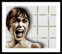 Psycho By Alfred Hitchcock, With Janet Leigh Shower Scene H Color - Framed Print