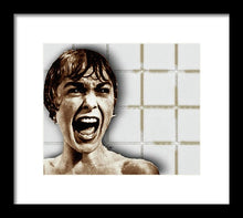 Psycho By Alfred Hitchcock, With Janet Leigh Shower Scene H Color - Framed Print