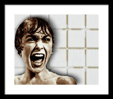 Psycho By Alfred Hitchcock, With Janet Leigh Shower Scene H Color - Framed Print