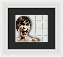 Psycho By Alfred Hitchcock, With Janet Leigh Shower Scene H Color - Framed Print