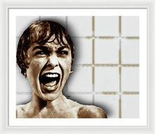 Psycho By Alfred Hitchcock, With Janet Leigh Shower Scene H Color - Framed Print