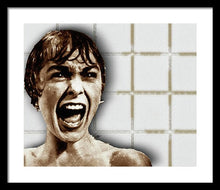 Psycho By Alfred Hitchcock, With Janet Leigh Shower Scene H Color - Framed Print