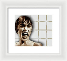 Psycho By Alfred Hitchcock, With Janet Leigh Shower Scene H Color - Framed Print