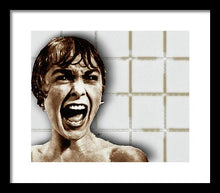 Psycho By Alfred Hitchcock, With Janet Leigh Shower Scene H Color - Framed Print