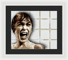 Psycho By Alfred Hitchcock, With Janet Leigh Shower Scene H Color - Framed Print