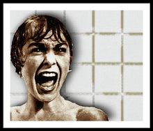 Psycho By Alfred Hitchcock, With Janet Leigh Shower Scene H Color - Framed Print
