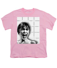 Psycho By Alfred Hitchcock, With Janet Leigh Shower Scene V Black And White - Youth T-Shirt