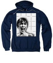 Psycho By Alfred Hitchcock, With Janet Leigh Shower Scene V Black And White - Sweatshirt