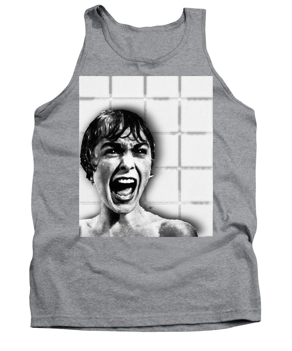 Psycho By Alfred Hitchcock, With Janet Leigh Shower Scene V Black And White - Tank Top