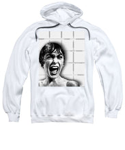 Psycho By Alfred Hitchcock, With Janet Leigh Shower Scene V Black And White - Sweatshirt