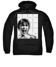 Psycho By Alfred Hitchcock, With Janet Leigh Shower Scene V Black And White - Sweatshirt
