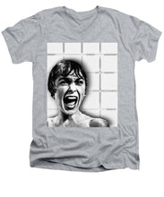 Psycho By Alfred Hitchcock, With Janet Leigh Shower Scene V Black And White - Men's V-Neck T-Shirt