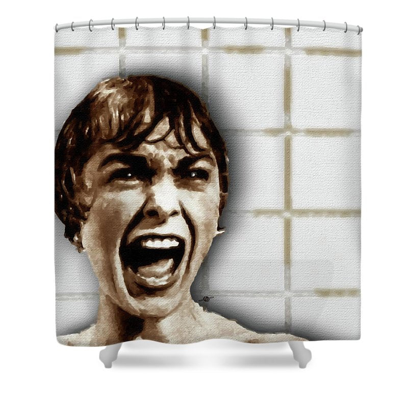 Psycho By Alfred Hitchcock, With Janet Leigh Shower Scene V Color - Shower Curtain