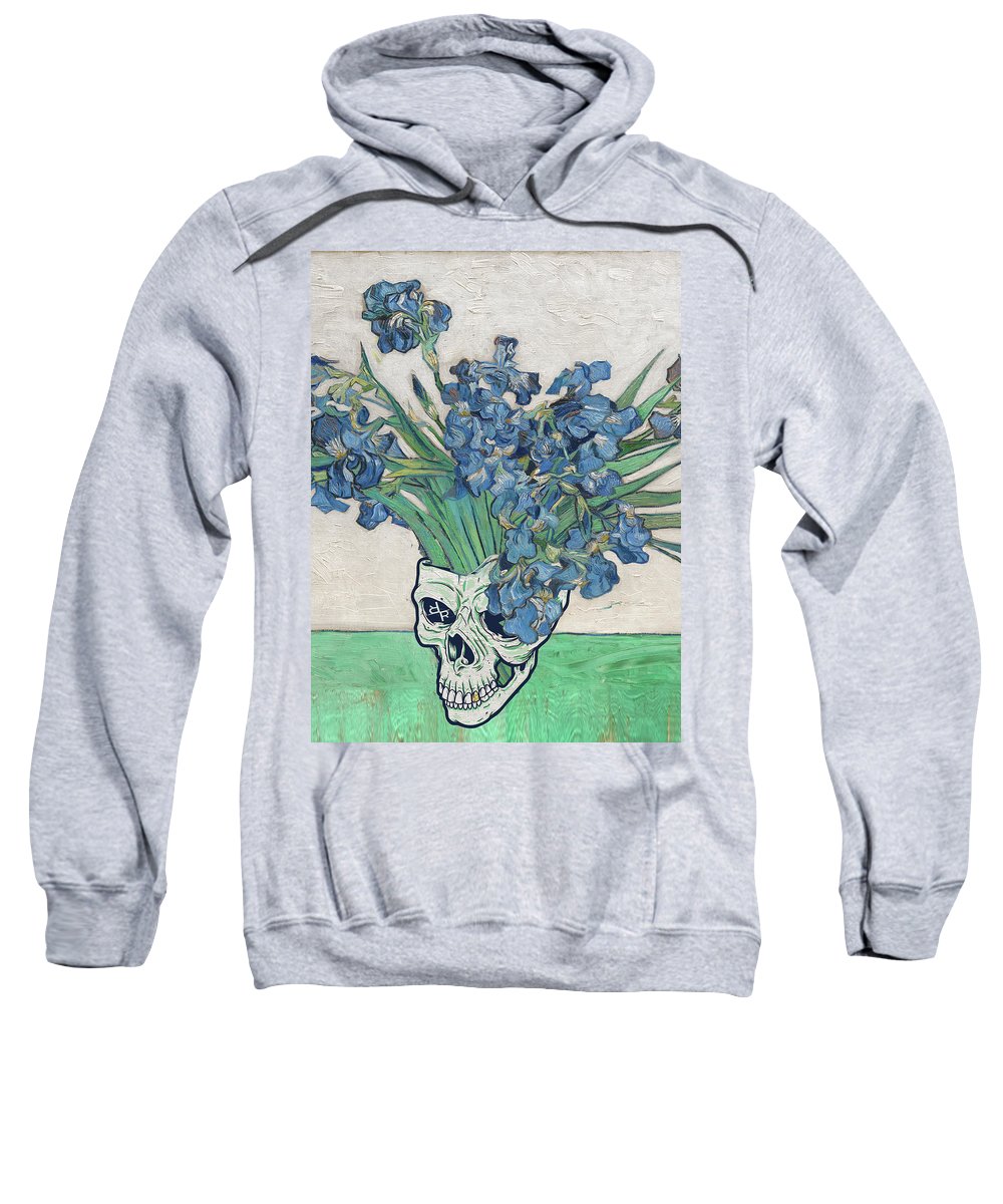 Punk Van Gogh Irises Skull - Sweatshirt