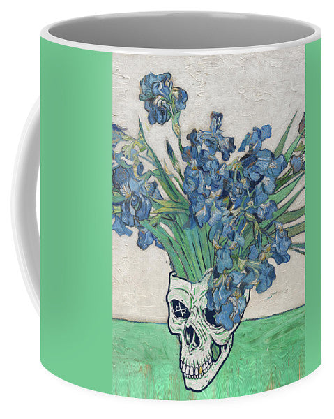 Punk Van Gogh Irises Skull - Mug