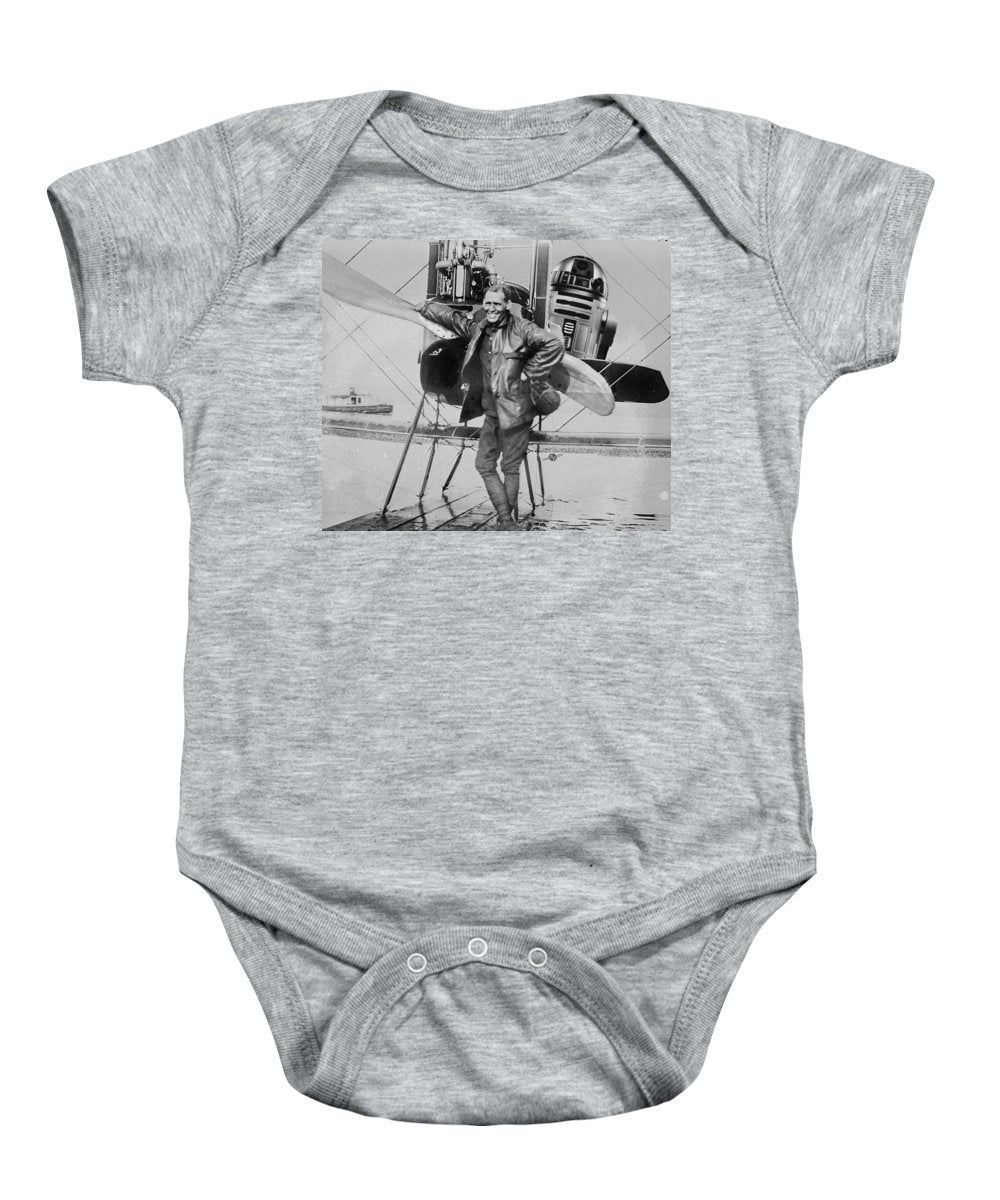 r2d2 Star Wars Antique Photo - Baby Onesie
