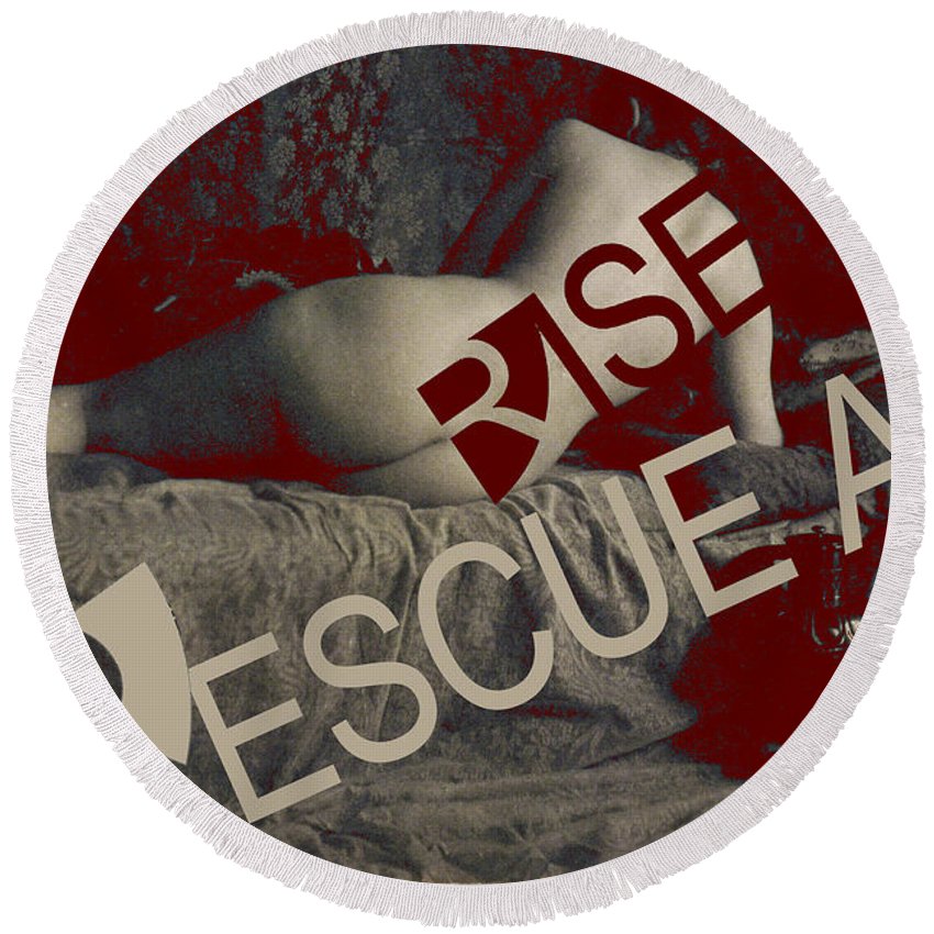 Rise Rescue Art - Round Beach Towel