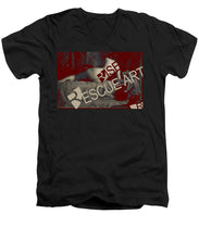 Rise Rescue Art - Men's V-Neck T-Shirt