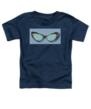 Retro Glasses Funky Pop Blue Teal - Toddler T-Shirt